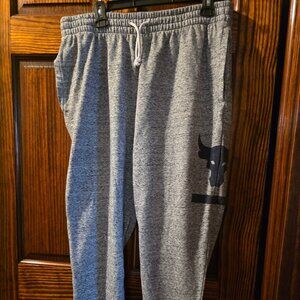 Under Armour Project Rock Terry Joggers Mens Grey Brahma Bull Sweatpants